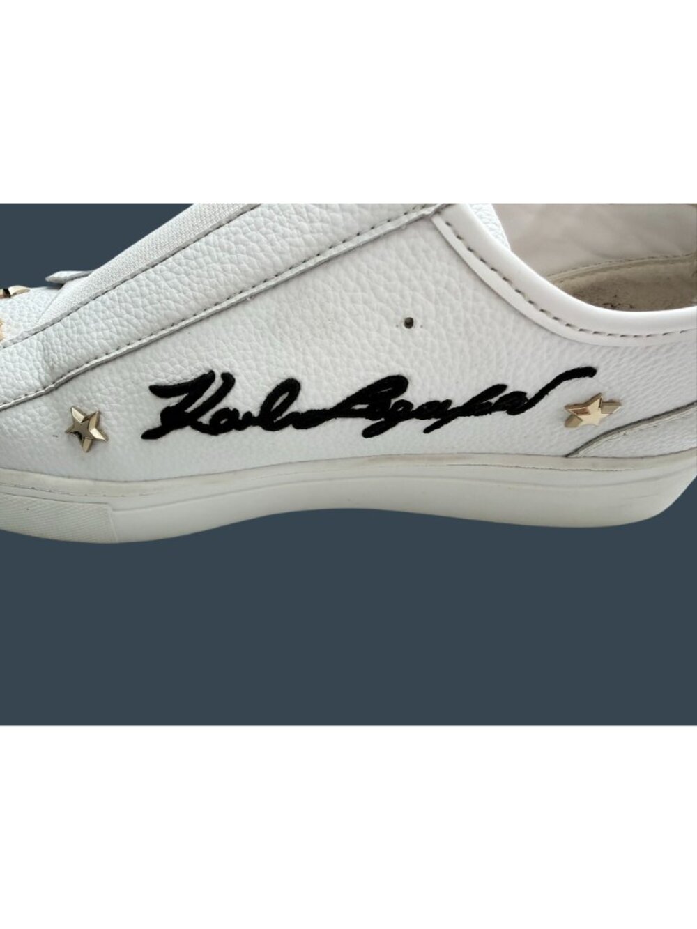 Karl Lagerfeld Paris Caitie White Slip-On Platform Sneakers Women's Size 8M - Picture 9 of 10